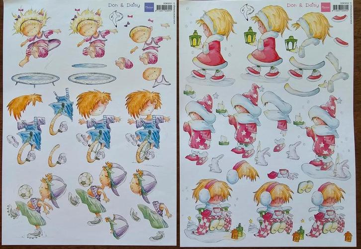 3d Don en Daisy en 3d hond kat muis, Hobby en Vrije tijd, Kaarten | Zelf maken, Nieuw, Overige typen, Ophalen of Verzenden