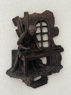 Wand decoratie bronzen ambachtsman in relief, Ophalen of Verzenden
