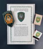 NATO SHAPE mouwembleem + uitleg + lucifers, Ophalen of Verzenden, Overige soorten, Overige gebieden, Embleem of Badge