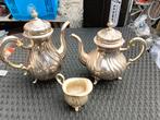 Zilveren Theeset - Theepot, Koffiepot & Melkkan, Ophalen of Verzenden, Zilver