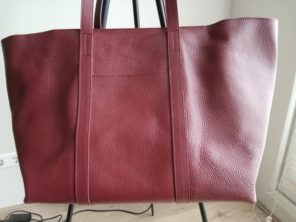Sezane tas - Prachtige shopper!, Sieraden, Tassen en Uiterlijk, Ophalen of Verzenden, Nieuw, Rood, Shopper