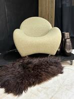ACTIE!! Leolux Papageno Fauteuil - Wollen Bouclé, Info@leolux.Nl, Leolux, 75 tot 100 cm, Zo goed als nieuw