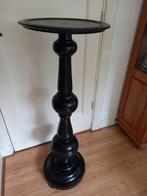 Massief eikenhouten plantentafel, zwart.Hoogte 116 cm., Huis en Inrichting, Woonaccessoires | Zuilen en Pilaren, Ophalen, Zo goed als nieuw