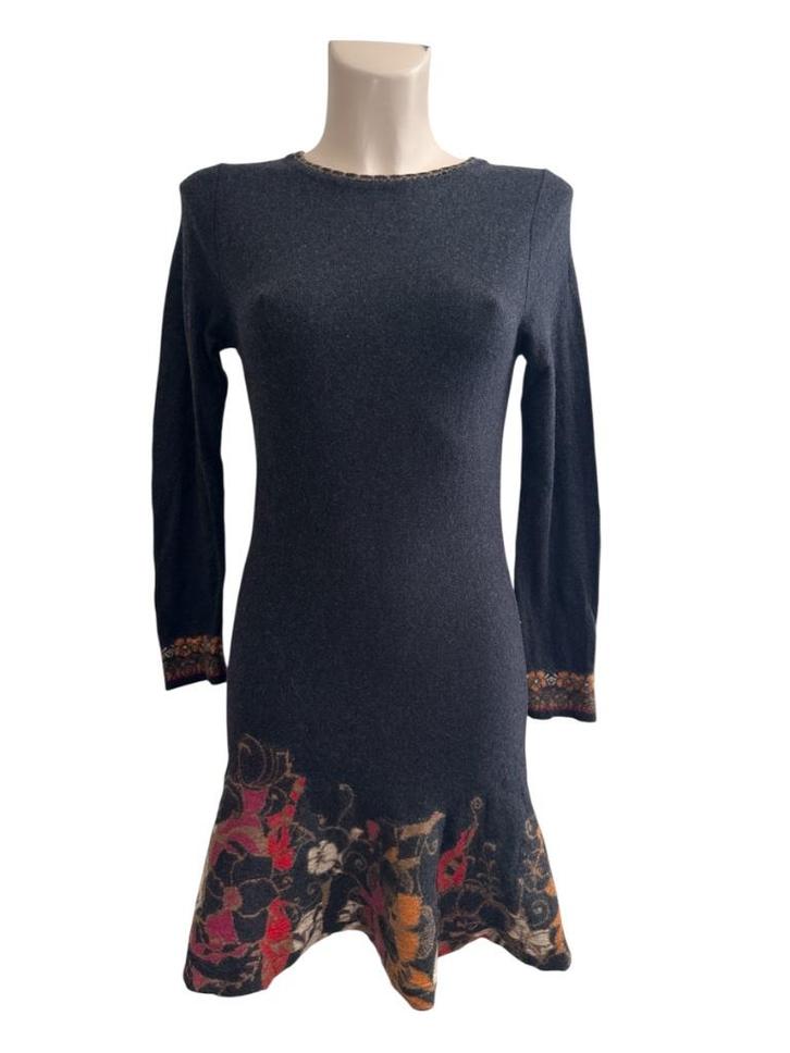 Ivko jurk S, Kleding | Dames, Jurken, Zo goed als nieuw, Maat 36 (S), Grijs, Onder de knie, Ophalen of Verzenden