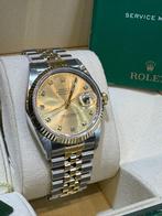 Rolex datejust 36mm gold/steel champagne diamond dial, Rolex, Overige materialen, Nieuw, Ophalen of Verzenden