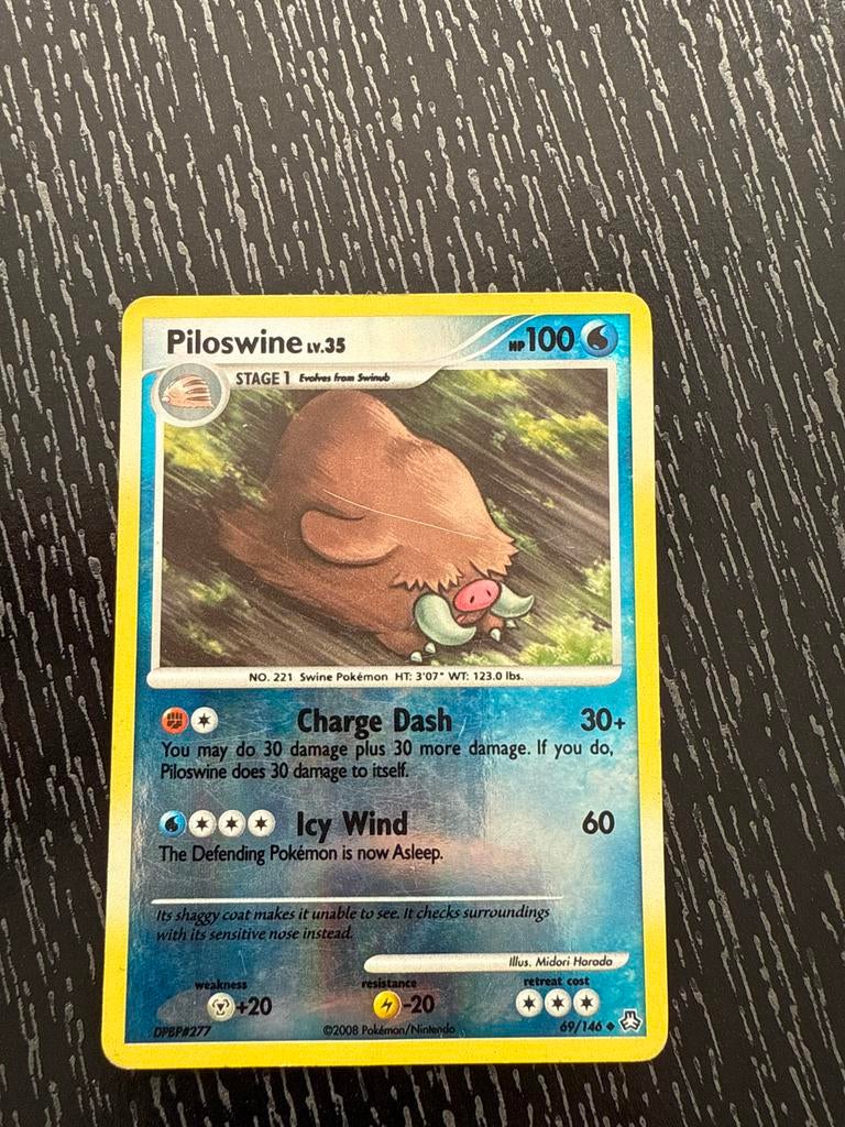 Piloswine 69/146 Reverse Holo - Legends Awakened, Ophalen of Verzenden, Gebruikt, Losse kaart, Foil