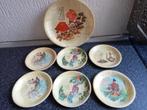 6 vintage bamboe onderzetters met serveer schaal, Ophalen of Verzenden, Nieuw