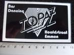 sticker bar dancing Topaz hoofdstraat emmen logo, Verzenden, Zo goed als nieuw, Bedrijf of Vereniging