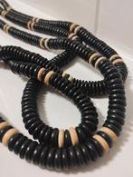 Vintage jaren zestig handgemaakte ketting zwarte hoorn, Sieraden, Tassen en Uiterlijk, Antieke sieraden, Ophalen of Verzenden