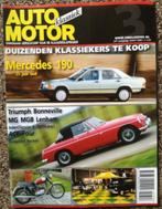 AMK: MG MGB, Mercedes 190, Triumph Bonneville, Amphicar, Boeken, Auto's | Folders en Tijdschriften, Ophalen of Verzenden, Zo goed als nieuw