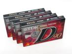 4x cassettebandjes onbespeeld sealed TDK-D-90-Type1-Normal, Cd's en Dvd's, 2 t/m 25 bandjes, Overige genres, Ophalen of Verzenden