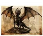 10 verschillende draken afbeeldingen 26-20cm, Verzenden, Nieuw, Wanddecoratie