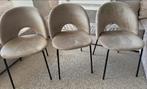 6 ZGAN Taupe Eetkamerstoelen, Ophalen, Overige kleuren, Zo goed als nieuw, Metaal