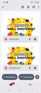 2 x 100 euro cadeaubonnen van intertoys, Eén persoon, Cadeaubon