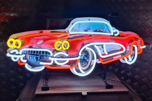 FIFTIES SIXTIES NEONVERLICHTING CHEVROLET CORVETTE NEON LAMP, Verzamelen, Automaten | Overige, Nieuw, Ophalen