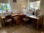vierdelig bureau, Huis en Inrichting, Bureaus, Ophalen, Gebruikt, Bureau