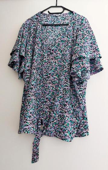 MS MODE FSTVL  fleurige top flamenco mouw mt 52 beschikbaar voor biedingen