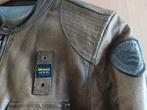 Blauer Leren Jack XL (Uniek)!, Blauer, Bruin, Maat 46/48 (XL) of groter, Ophalen of Verzenden
