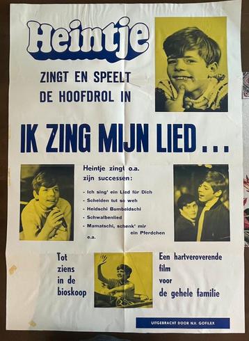 Filmaffiche 1969 - poster Heintje de film Ik Zing Mijn Lied beschikbaar voor biedingen