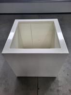 Plantenbak polyester 80x80x80 cm hoogglans wit, Tuin en Terras, Bloembakken en Plantenbakken, Ophalen, Tuin, Kunststof, Vierkant