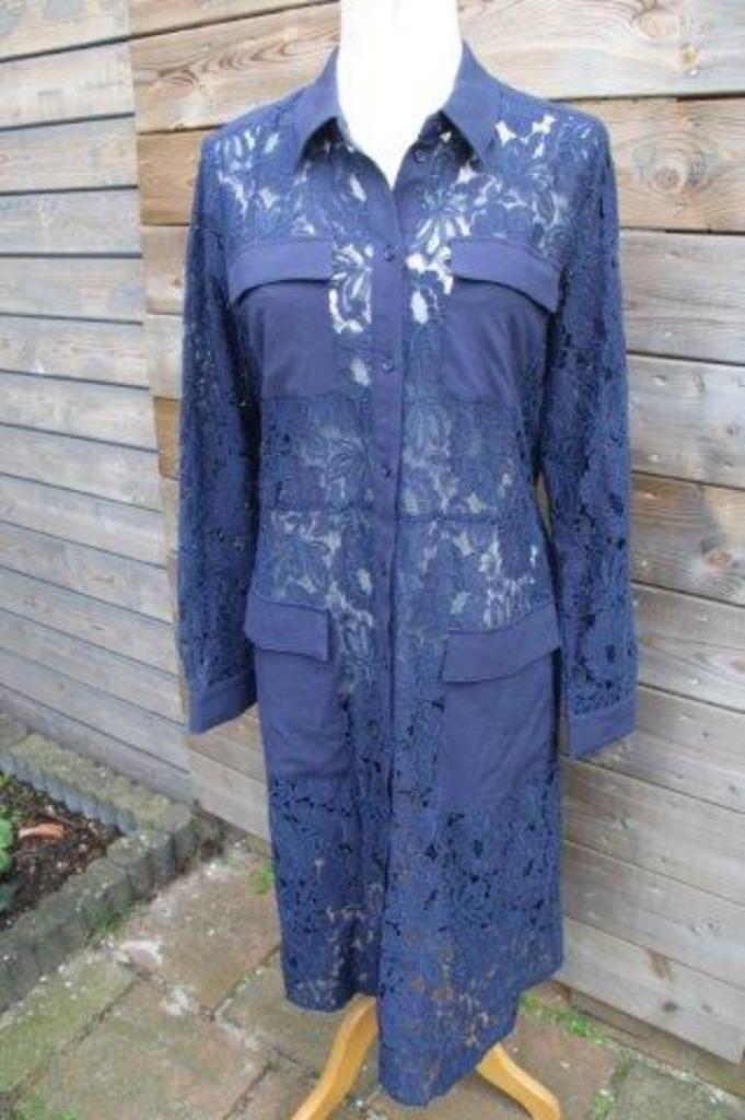 Vest/ Jurk donkerblauw kant SET mt XL Vaste prijs AANBIEDING, Kleding | Dames, Truien en Vesten, Zo goed als nieuw, Maat 46/48 (XL) of groter