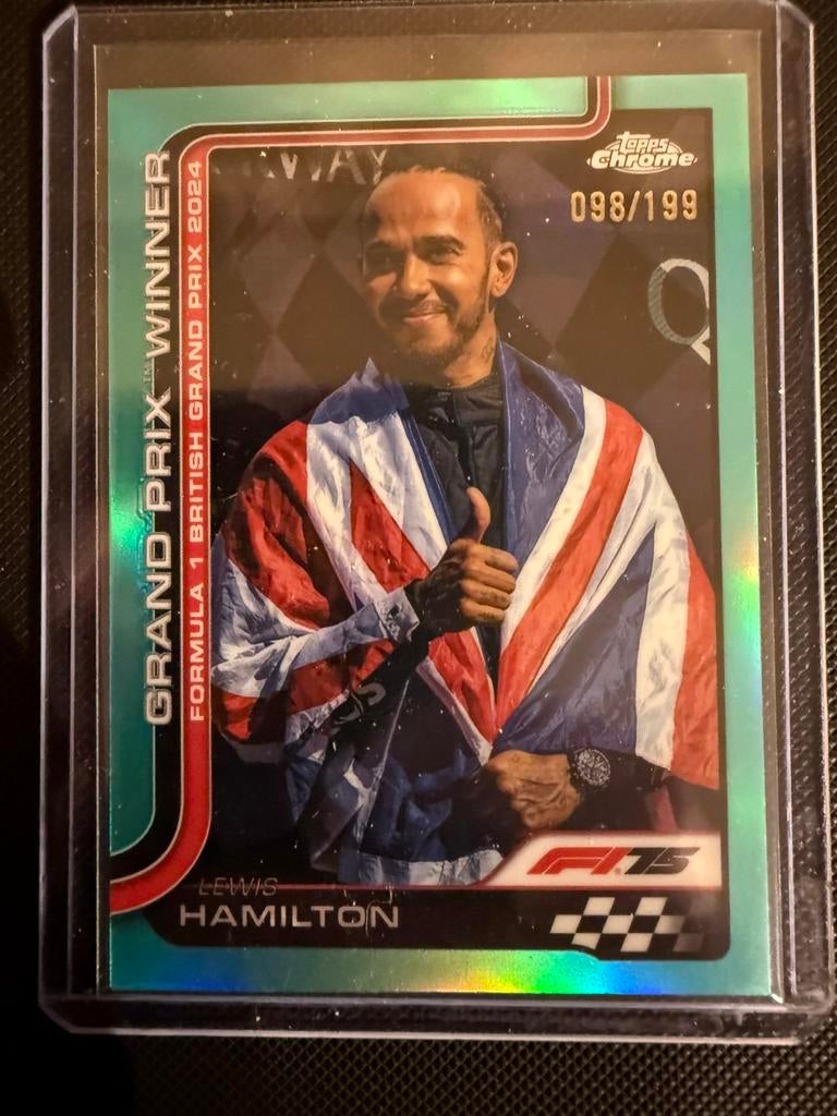 Lewis HamiltonTopps Chrome F1 2025 British GP Winner /199, Ophalen of Verzenden, Nieuw, Formule 1