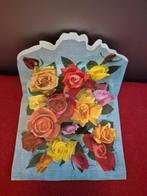 jaren 70 vintage pop up bloemenkaart, Verzamelen, Ansichtkaarten | Themakaarten, Ophalen of Verzenden, 1960 tot 1980, Gelopen