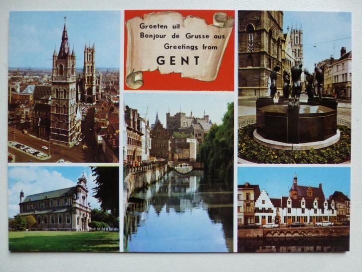 Ansichtkaart ansicht kaart postcard card België Gent - 14 st, Verzamelen, Ansichtkaarten | België, Ongelopen, Oost-Vlaanderen