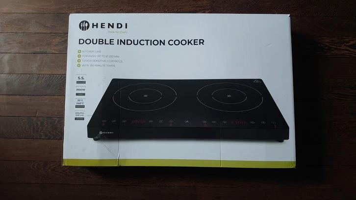 Hendi Double Induction Cooker, Witgoed en Apparatuur, Kookplaten, Zo goed als nieuw, Vrijstaand, Inductie, 3 kookzones of minder