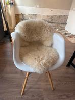 6 Kuipstoelen met Ikea schapenvacht, Ophalen, Kunststof, Gebruikt, Wit