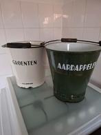 Emaille emmers: Groenten & Aardappels, Antiek en Kunst, Antiek | Emaille, Ophalen