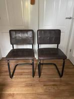 JESS  leren eetkamerstoelen, Ophalen, Gebruikt, Twee, Bruin