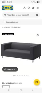 Ikea bankje ZWART, Ophalen, Tweepersoons, 75 tot 100 cm, Zo goed als nieuw