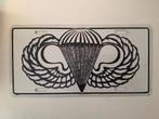 Airborne nummerbord, Ophalen of Verzenden, Landmacht, Amerika, Embleem of Badge