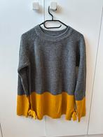 Grijs met geel gebreide trui - Hema - Maat M, Kleding | Dames, Truien en Vesten, Ophalen of Verzenden, Zo goed als nieuw, Grijs