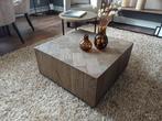 Salontafel vierkant visgraat oud eiken, Huis en Inrichting, Ophalen, O, 50 tot 100 cm, O