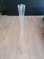 Te koop, lange glazen vaas in nieuwstaat!!!, Huis en Inrichting, Ophalen, Overige kleuren, Minder dan 50 cm, Glas