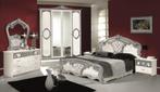 Slaapkamer set- hoogglans Toscana zwart wit silver ACTIE--, Huis en Inrichting, Slaapkamer | Complete slaapkamers, Nieuw, Ophalen of Verzenden