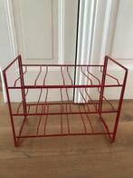 Rood wijnrekje, retro, Ophalen, Gebruikt