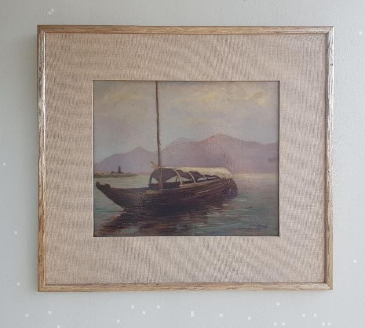 Herman Dirk de Witt Hamer (1875-1951) zeilboot Olieverf, Antiek en Kunst, Kunst | Schilderijen | Klassiek, Ophalen of Verzenden