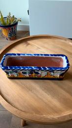 Handbeschilderde plantenpot voor kruiden., Ophalen, Rond, Minder dan 25 cm, Minder dan 40 cm