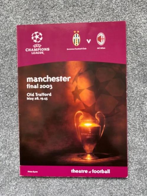 UEFA CL voetbal programma Finale 2003 Juventus - AC Milan, Verzamelen, Sportartikelen en Voetbal, Zo goed als nieuw, Boek of Tijdschrift