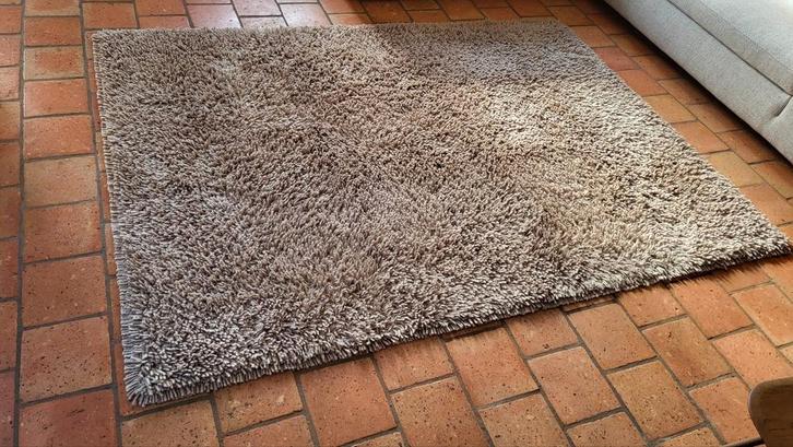 Wollen hoogpolig vloerkleed of carpet, Huis en Inrichting, Stoffering | Tapijten en Kleden, Zo goed als nieuw, 150 tot 200 cm