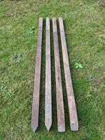 4 stuks hardhouten azobe palen 7 x 7 cm t.e.a.b., Ophalen, Gebruikt, Palen, Hardhout
