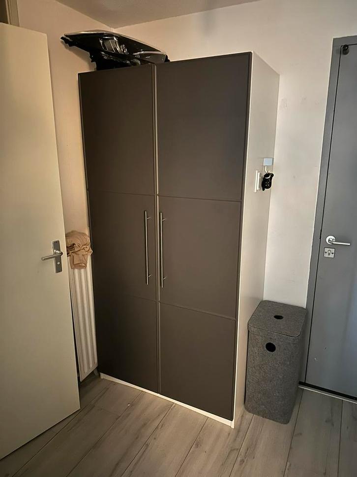 Ikea kledingkast kast meraker PAX antraciet 200cm 60cm 200, Huis en Inrichting, Kasten | Kledingkasten, Gebruikt, 200 cm of meer