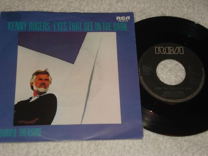 Kenny Rogers     eyes that See in the Dark     Orgineel, Cd's en Dvd's, Vinyl Singles, Zo goed als nieuw, Single, Pop, Ophalen of Verzenden