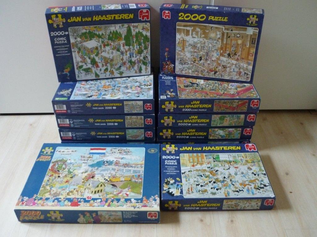 Jan van Haasteren puzzels van 2000 stukjes COMPLEET!, Ophalen of Verzenden, Meer dan 1500 stukjes, Zo goed als nieuw, Legpuzzel