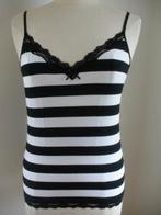 Top zwart wit streep met kant maat L - nieuw -, Kleding | Dames, Tops, Wit, Maat 42/44 (L), Nieuw, Ophalen of Verzenden