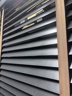 Houten Antraciet jaloezieën 300 cm breed – In Nieuwstaat!, Ophalen, Overige kleuren, 200 cm of meer, Luxe