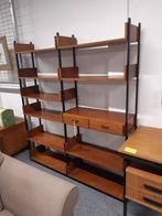 Deens Vintage Mid century Retro Simpla Lux wandmeubel, Huis en Inrichting, Kasten | Wandmeubels, Ophalen, 150 tot 200 cm, Teakhout